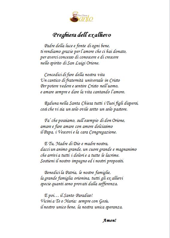 preghiera ex allievo
